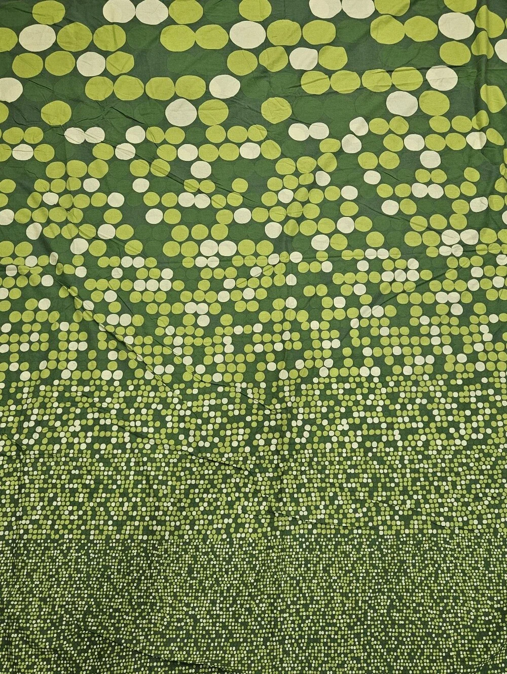 VTG Ikea Smorboll Lime Green F/Q Duvet Cover Circles Dots Cotton 1999 Mod FLAWS